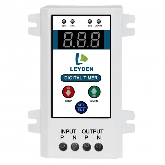 LEYDEN® TM-CYC CSM 30A, 230 Volt AC (1 to 999 Sec./Min.) ON/Off Digital Cyclic Timer & Auto Stop Countdown Timer for Fogger, Hydroponics, Irrigation, Motor, Geyser, Heater, Oven, Water Pump, Etc.