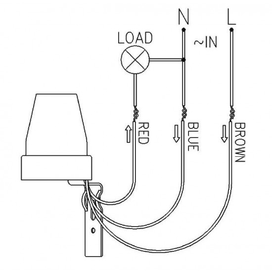 LEYDEN® LS-PC302 220VAC, 10A Auto Day/Night On & Off Photocell, LDR Sensor Switch for Lighting Water Proof (Photocell - Sensor 10A (Set of 1)