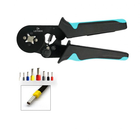 LEYDEN® HSC8 6-4A, 0.08-10mm², AWG28-7 Wire Stripper Self Adjusting Crimping Plier Ratcheting Ferrule Crimper Tool, Chakra Crimping Tool