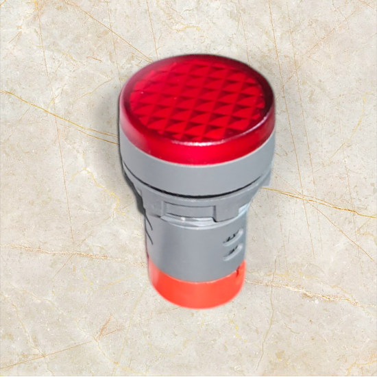 LEYDEN® 220V AC Multiple Voltage  LED Round Indicator 22mm Panel Mount LED Indicator Pilot Signal Light Lamp (RED)