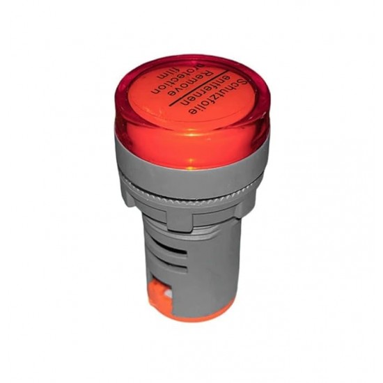 LEYDEN® 12-220V AC/DC Multiple Voltage  LED Round Indicator 22mm Panel Mount LED Indicator Pilot Signal Light Lamp (RED)