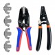 LEYDEN® VX-9CQK, 7 PCS. Quick Change Crimping Tool Kit With Box Multifunction Ratcheting Wire Stripper Cable Terminal Crimper Pliers For MC4, Ferrule, Nylon, Insulated-Non-Insulated Terminals, Heat Shrink Connectors